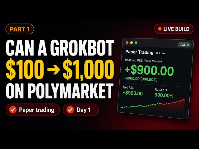 Can a Grokbot Turn $100 Into $1,000 on Polymarket? (Part 1)