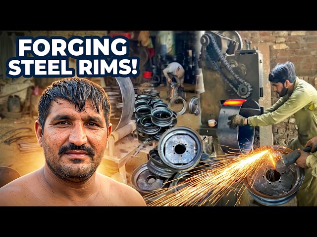 Iron Wheel Rim Manufacturing From Start to Finish | Metal Process