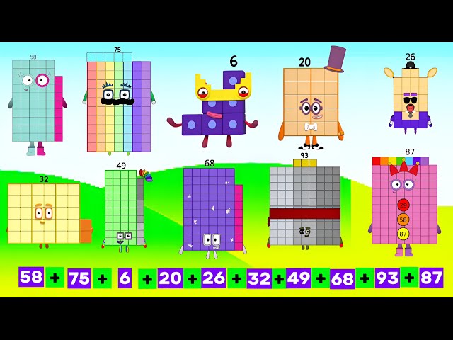 Ten Random Number blocks addition | Learn Addition With Numberblocks 