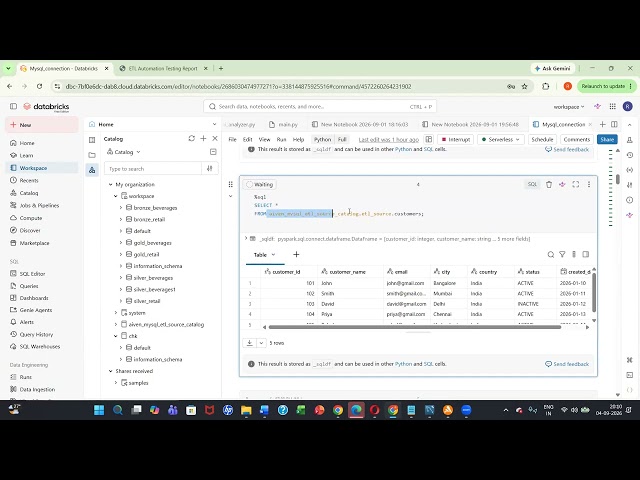 Batch Starting-10th Sept-ONPREM-Cloud-ETL Automation Testing → Python/Pandas → PySpark → Databricks