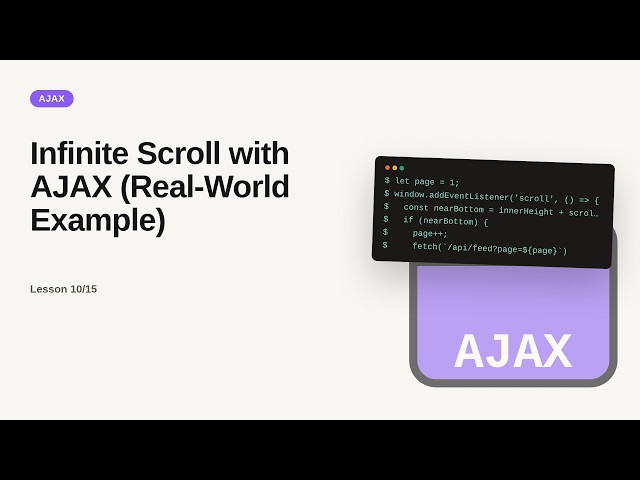 AJAX Series: Infinite Scroll with AJAX (Real-World Example)