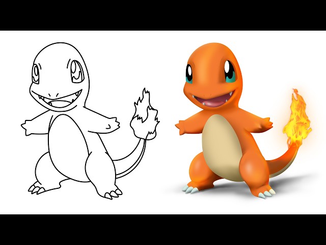 Turning a basic drawing into a 3D character in Photoshop - Round 2