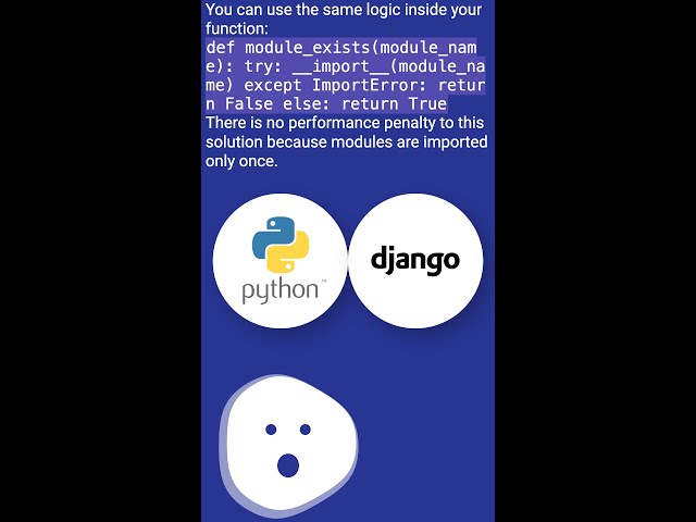 How to check if python module exists and can be imported #shorts
