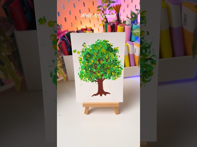 How to Draw a Masterpiece Using Bubble Wrap and Acrylic #shorts
