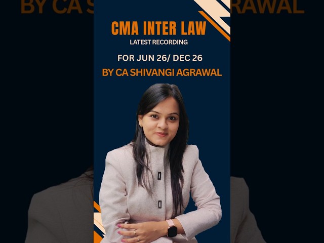 CMA Inter Law June/ Dec 2026