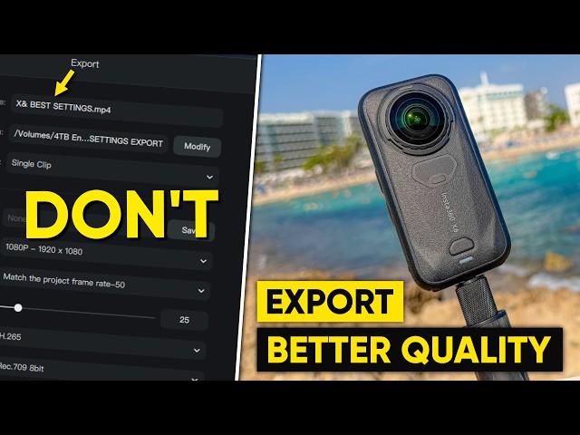 Insta360 X6 Editing & Export Workflow (How to Get Outstanding Quality!)