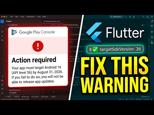How to Upgrade Flutter to Target SDK 36 (Android 16 API)
