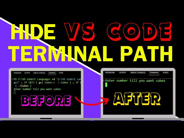 How to hide file path in VS Code Terminal | Hide VS Code Terminal Path | #vscode #terminal #coding
