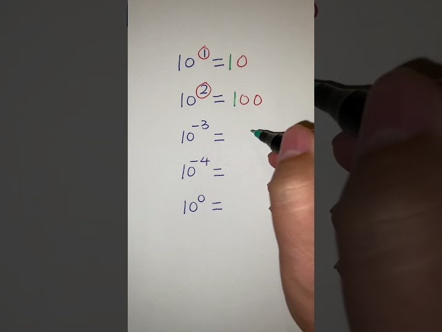Exponent: power of 10 #exponents #powerof10 #power #algebra #mathtricks #mathstricks #shorts