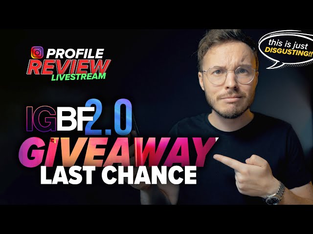 IGBF 2.0 Giveaway + IG Profile Review (apocalypse edition)