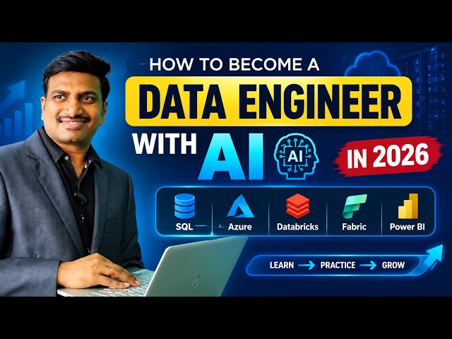 How to Become a Data Engineer with AI in 2026 | SQL, Azure, Databricks, Fabric & Power BI
