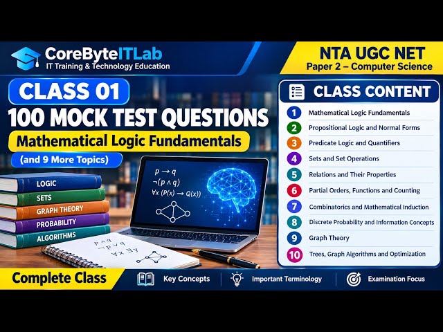 7.1.1 NTA UGC NET Paper 2 Computer Science Class 01 | 100 Mock Questions | 
