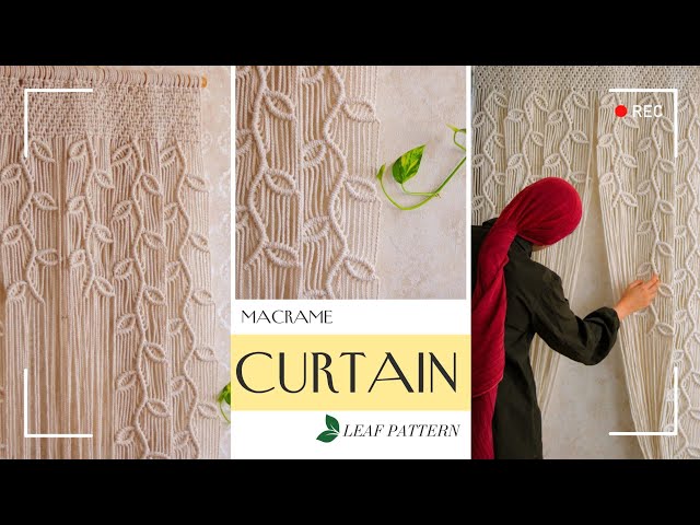 Macrame Curtain Tutorial | Leaf Pattern Curtain for Beginners