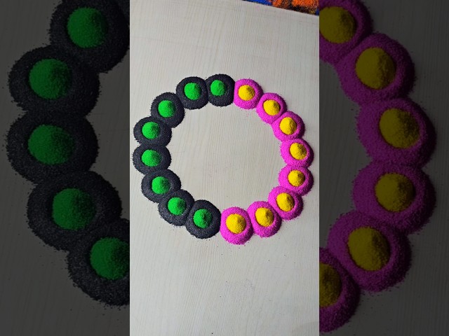 simple 😂😁rangoli | satisfying rangoli | ASMR#rangoli​​ #rangolidesigns​​ #indianart​​ #asmr