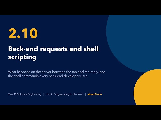 02.10: Back End Server Requests and Shell Scripting