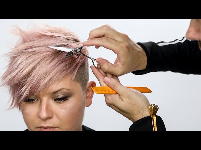 Pixie Haircut Tutorial Plus Bonus Pink Hair Color How To