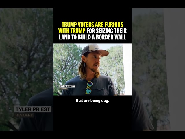 Trump voters in TX are having their private land seized by the Trump admin to build the border wall