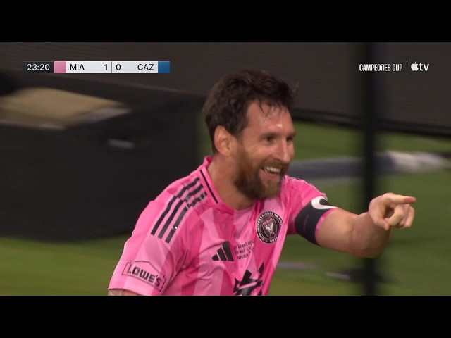 Messi Opens The Scoring in Campeones Cup With a Beautiful Header!
