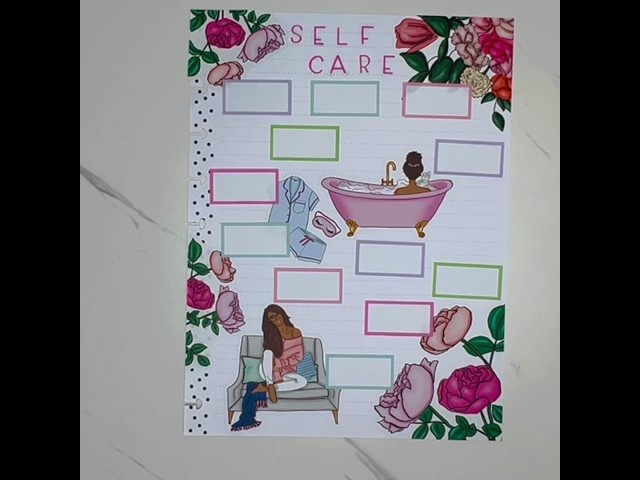 Self Care Tracker Insert for Happy Planner