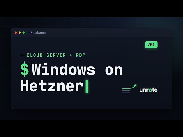 How to Install Windows on Hetzner Cloud Server in 2022 | RDP