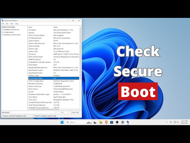 How to Check If Secure Boot is Enabled in Windows 11