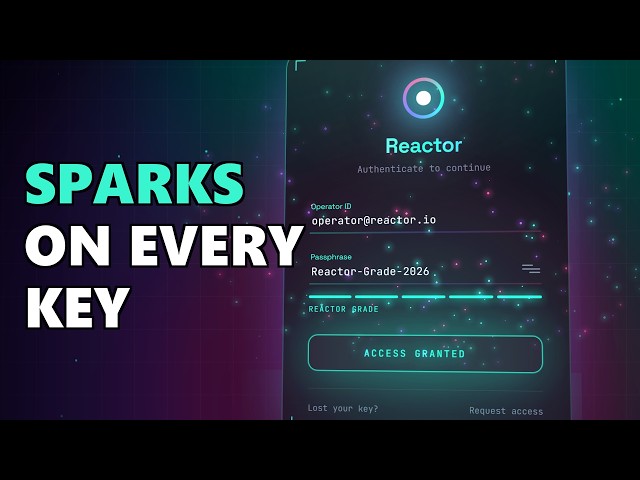 The Most Satisfying Login Form I've Ever Built
