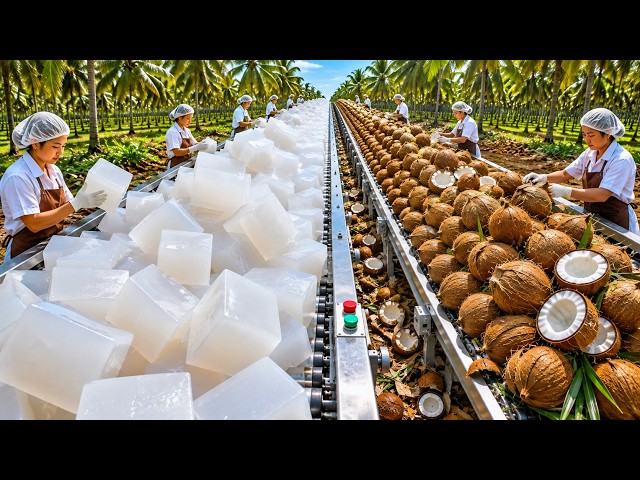 How Millions of Coconuts Become Coconut Jelly & Candy | Full Factory Process