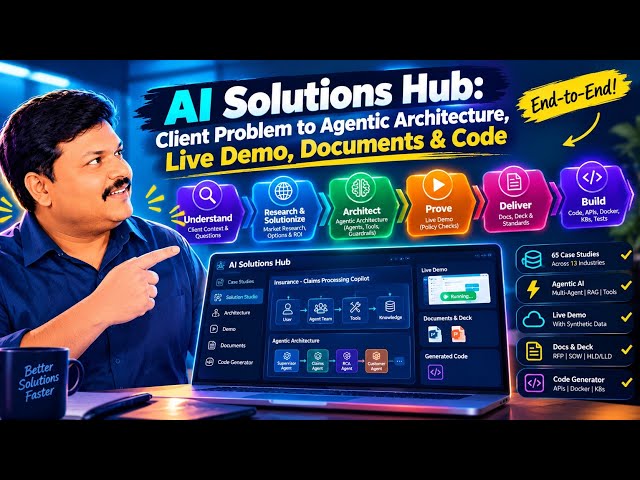 AI Solutions Hub: Client Problem to Agentic Architecture, Live Demo, Documents & Code (End-to-End)