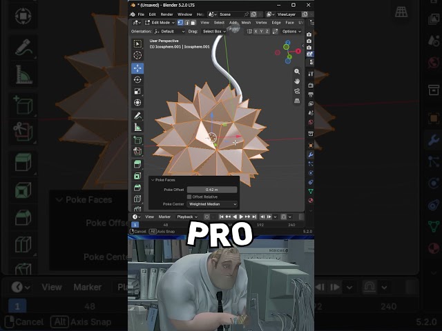 Blender Noob vs PRO: Create Amazing Designs with Just ONE Tool! 🤯🔥 || #blender #3d #vfx #cgi #tips