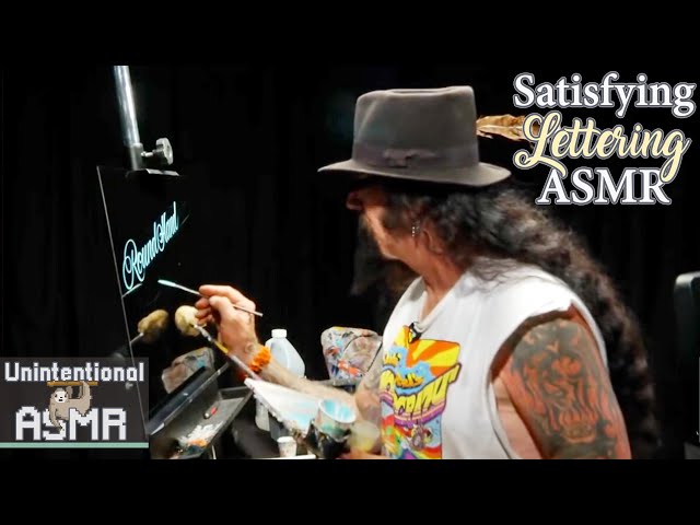 Unintentional ASMR 🎨🖌️ Satisfying Lettering (Impressive Artist with Deep Voice, Breathing Sounds)