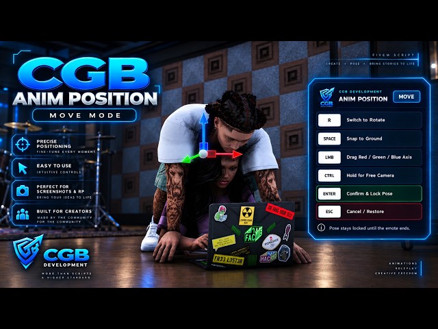 CGB Anim Position | Advanced FiveM Animation Positioning Script | Shared Emotes + Free Cam