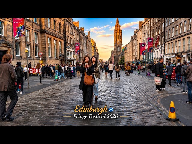It’s 9:30 PM in Edinburgh & Still This Busy! Week 2 of Fringe Festival 2026 | Scotland walk in 4K.