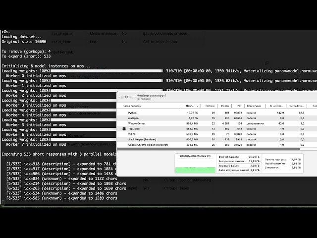 8 workers, 8 models in VRAM - batch AI local LLM processing
