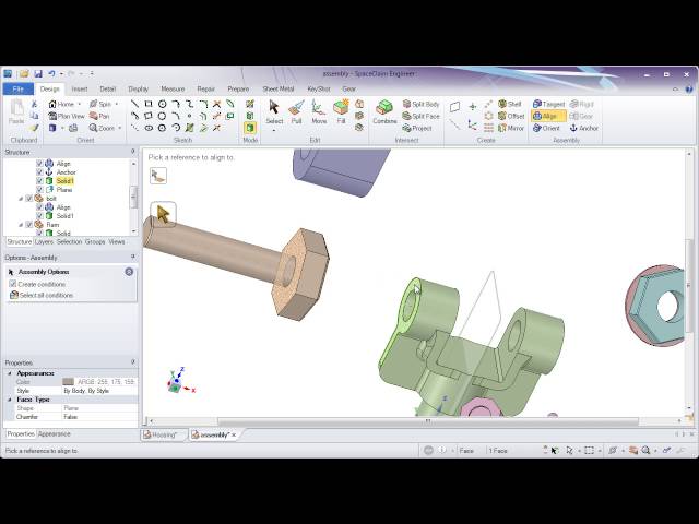 SpaceClaim Tutorials: Assemblies 2 - Assembly Tools