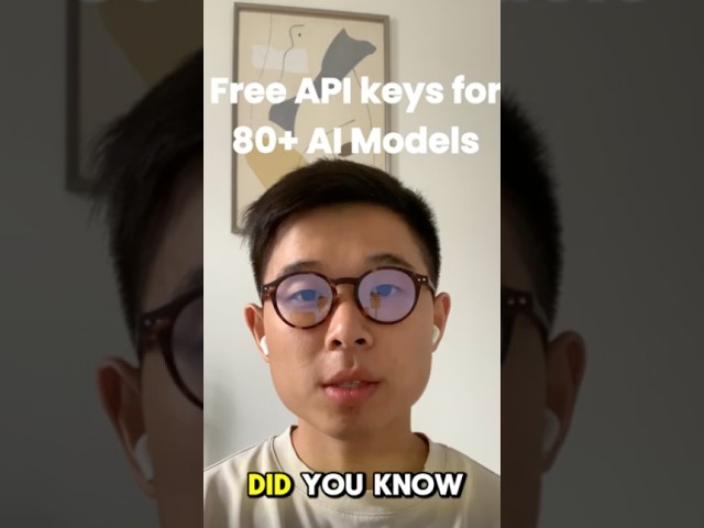 Access Free API keys from various AI models #ai