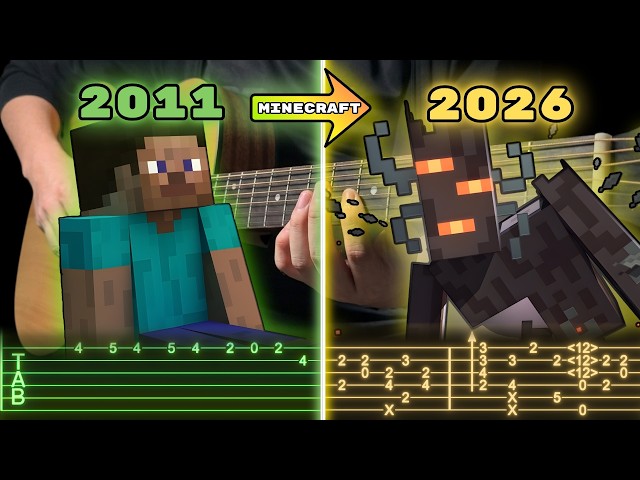 Evolution of Minecraft Music (2011-2026) | Fingerstyle Guitar