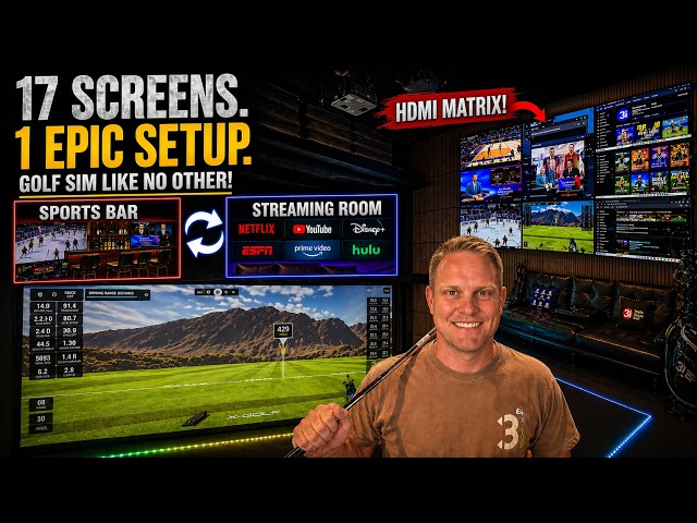 This 17-Screen Golf Simulator Turns Into a Sports Bar 🤯