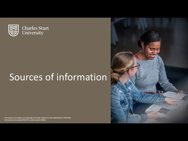 Sources of information