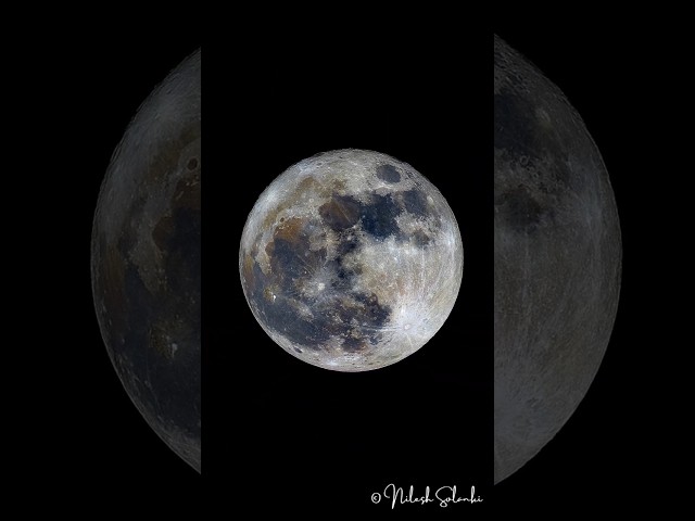 Watch Till The End : Stacked 100 Photos of the Blue Moon #shorts #canonr8 #bluemoon #astro