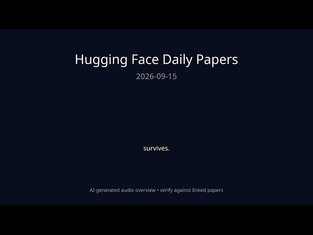 Hugging Face Daily Papers — 2026-09-15