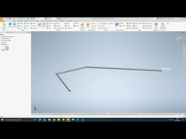 Create 3D model using python , Autodesk inventor API - SWEEP profile