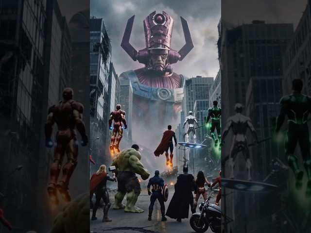 Avengers and Justice League VS Galactus | The Sky Opens