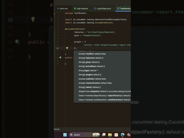 Cucumber HTML Report in 60 Seconds! 🔥#cucumber