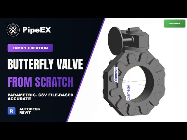 Revit MEP Tutorial: Create a Parametric Butterfly Valve Family