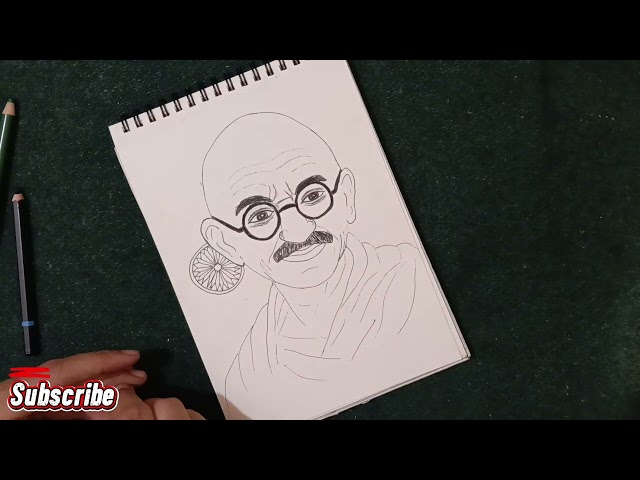 Mahatma Gandhi Ji Pencil Sketch Drawing 🇮🇳| Easy Step by Step Realistic Portrait Tutorial#art#gandhi