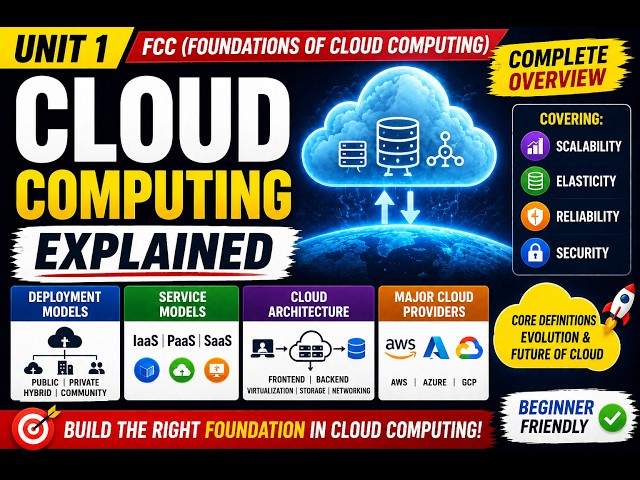 Cloud Computing Explained ☁️ | Architecture, Service Models & AWS/Azure/GCP 🔥