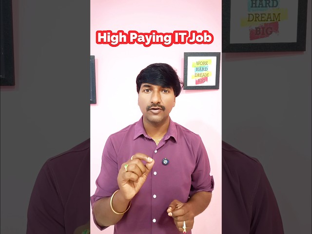 High Paying IT job these days