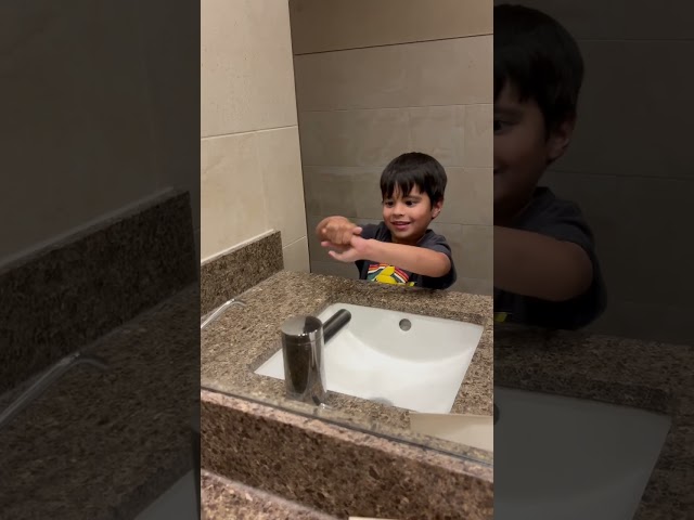 Adam always smells the soap