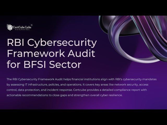 RBI Cybersecurity Framework Audit for BFSI Sector | Stay Compliant. Stay Secure