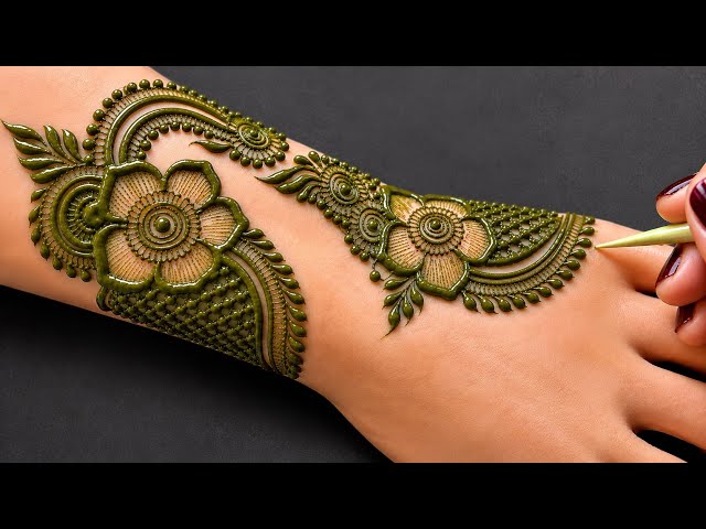 Back Hand Mehndi Design Flower / easy and beautiful mehndi design / aesthetic mehndi design for hand